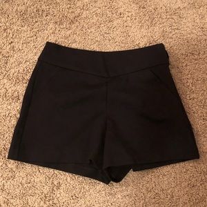 Zara high-waisted black shorts